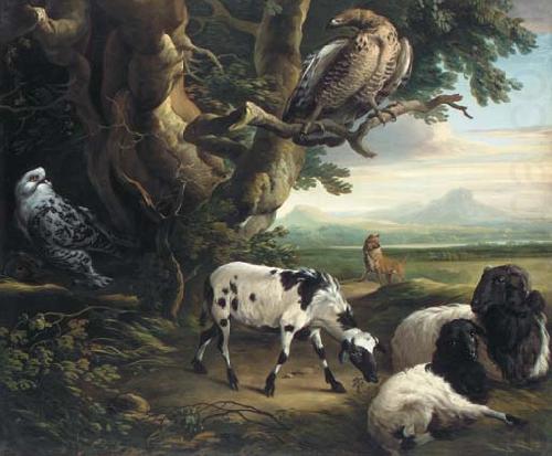 Philip Reinagle Birds of Prey, Goats and a Wolf, in a Landscape china oil painting image